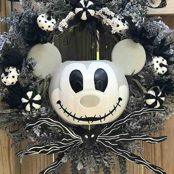 Couronne de citrouilles Mickey Mouse de L'Étrange Noël de Monsieur Jack 