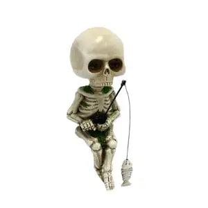 Fishing Skeleton Garden Accessory