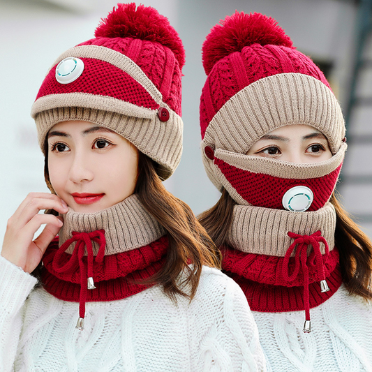 3PCS Women Winter Scarf Set