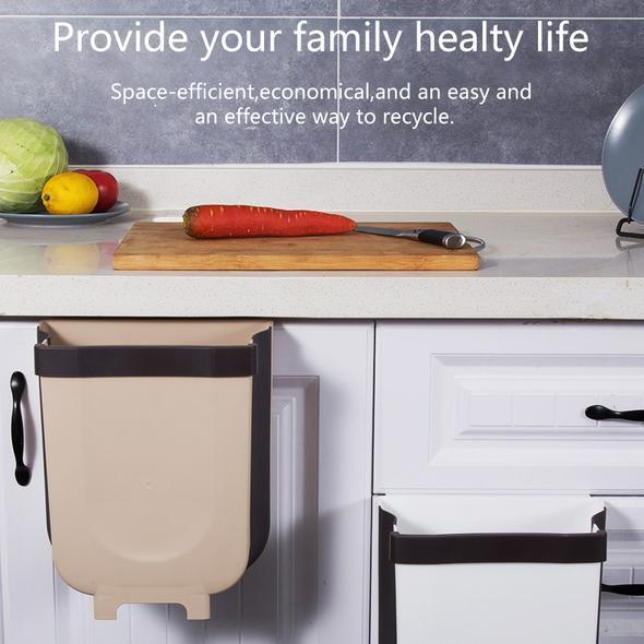 Wall-mounted Folding Trash Can