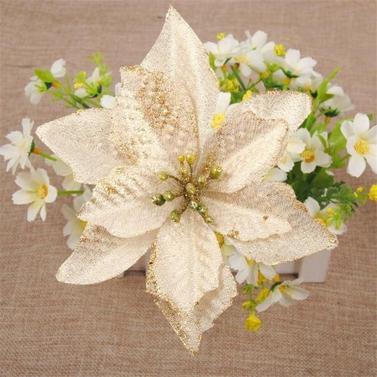 5pcs Artificial Flowers Glitter Flowers