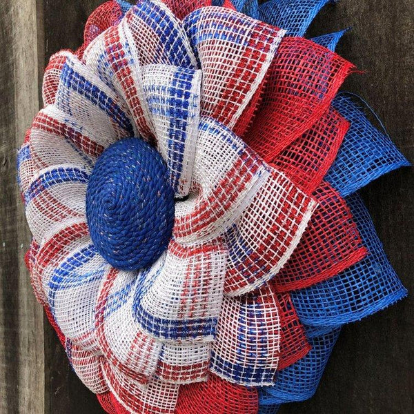 Blue Patriotic Wreath