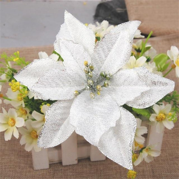 5pcs Artificial Flowers Glitter Flowers