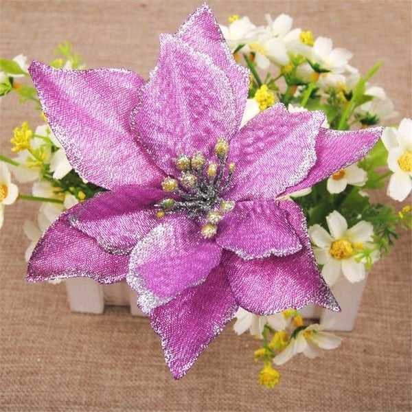 5pcs Artificial Flowers Glitter Flowers