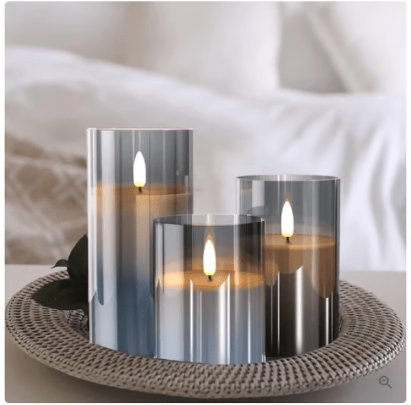 Flameless candles  (3 candles)