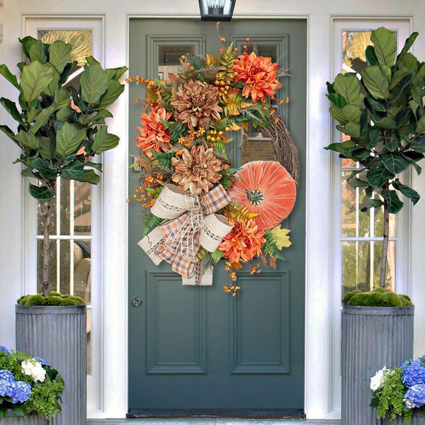 Guirnalda de calabaza de otoño: decoración rústica para el hogar con forma de vid (¡lista para enviar!)