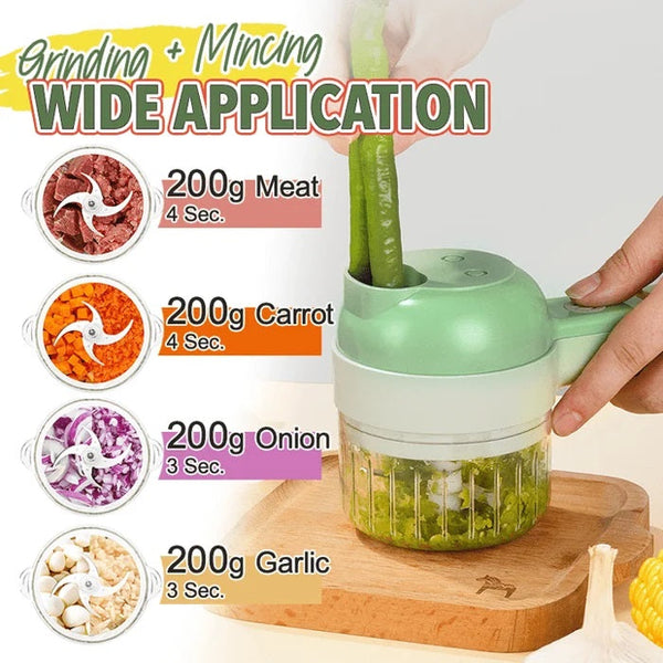 4 in 1 Electric Vegetable Chopper Cutter Slicer