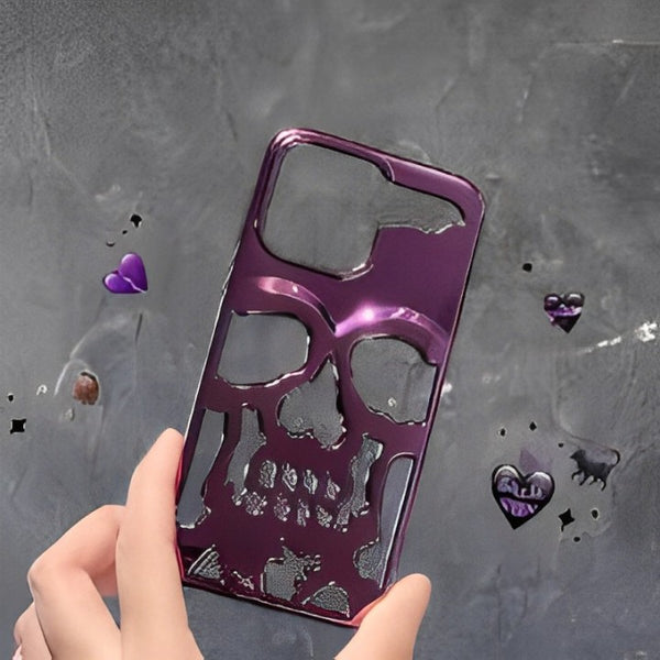 Plated Skull Case Cover For iPhone