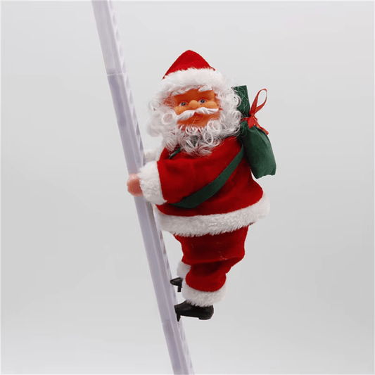 Santa Claus Climbing The Ladder