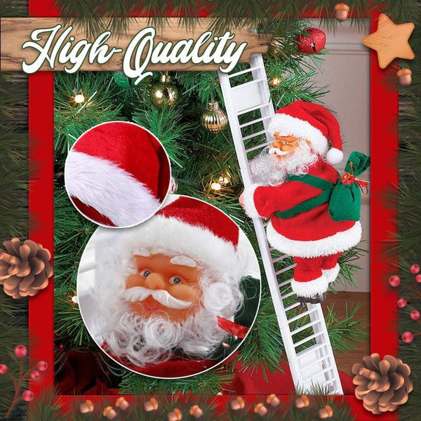 Santa Claus Climbing The Ladder