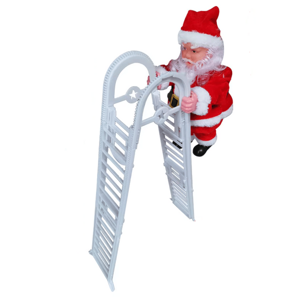 Santa Claus Climbing The Ladder