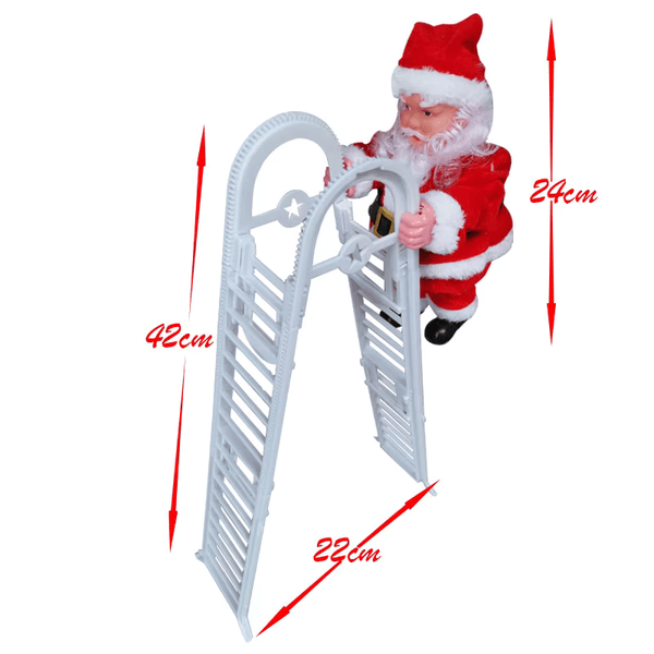 Santa Claus Climbing The Ladder