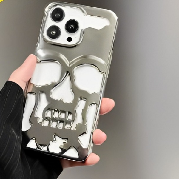 Plated Skull Case Cover For iPhone