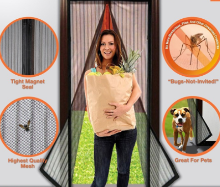 Magic Magnetic Mesh Screen Door