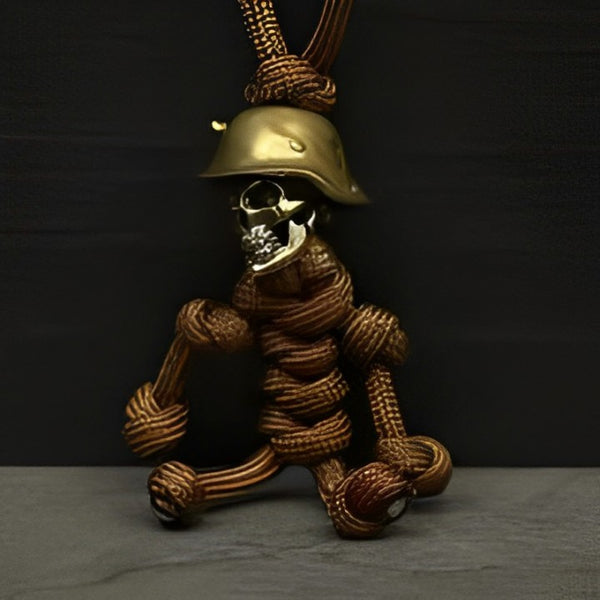 Skeleton Soldier Paracord Keychain