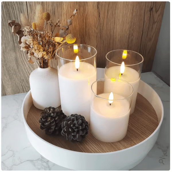 Flameless candles  (3 candles)