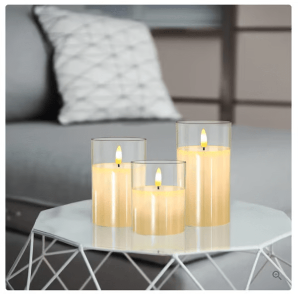 Flameless candles  (3 candles)