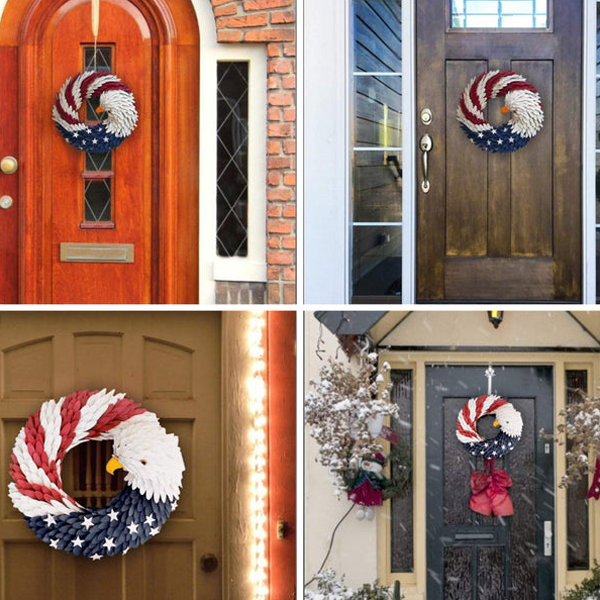 Handmade American Eagle Wreath