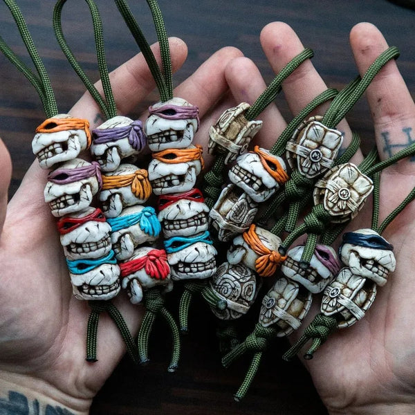 The 4 Turtle Brothers Skull beads