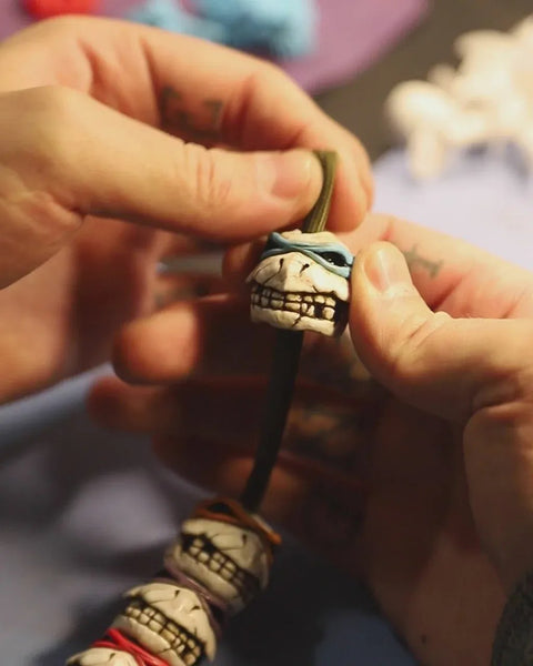 The 4 Turtle Brothers Skull beads