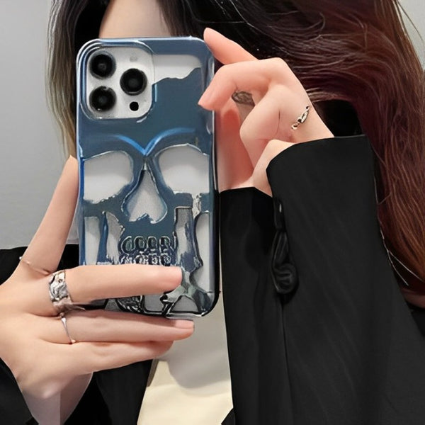 Plated Skull Case Cover For iPhone