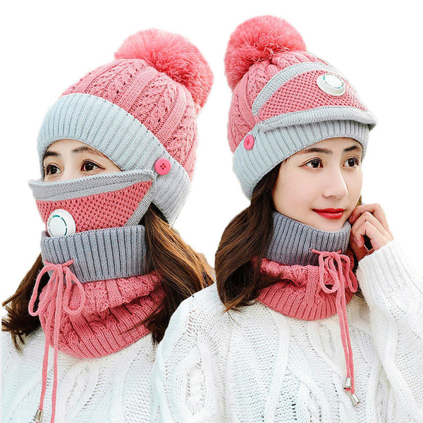 3PCS Women Winter Scarf Set