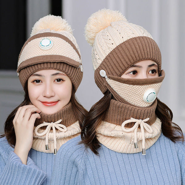 3PCS Women Winter Scarf Set